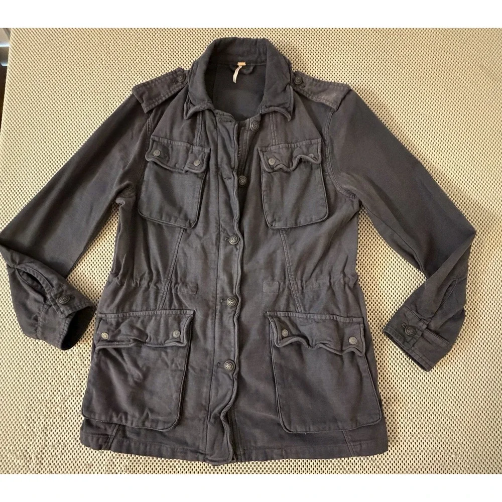Free People Not Your Brothers Military Surplus Jacket Sz M Utility Cargo Field